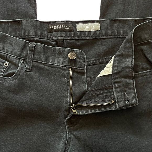 Aeropostale Dark Green Skinny Jeans, size 31/32 - Picture 6 of 13
